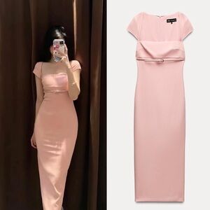 Zara Belted Midi Dress